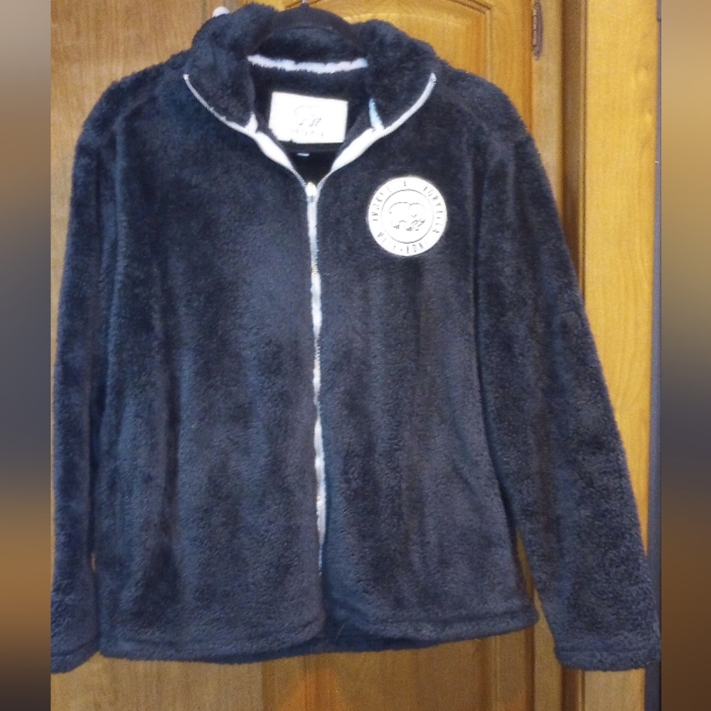 Ivory Ella Full Zip Black Fleece Size Small
